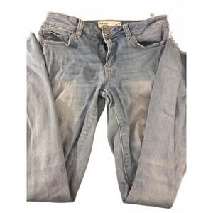 Garage Mid-Rise Ripped Light Wash Jeans, Size 07